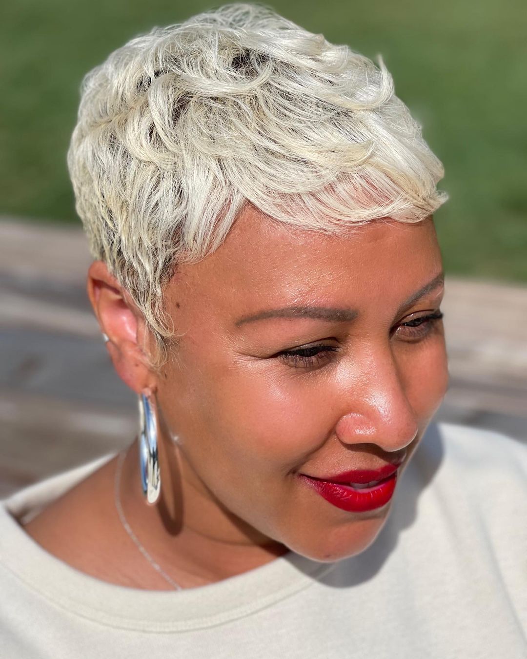 Very Short Blonde Pixie for Black Women