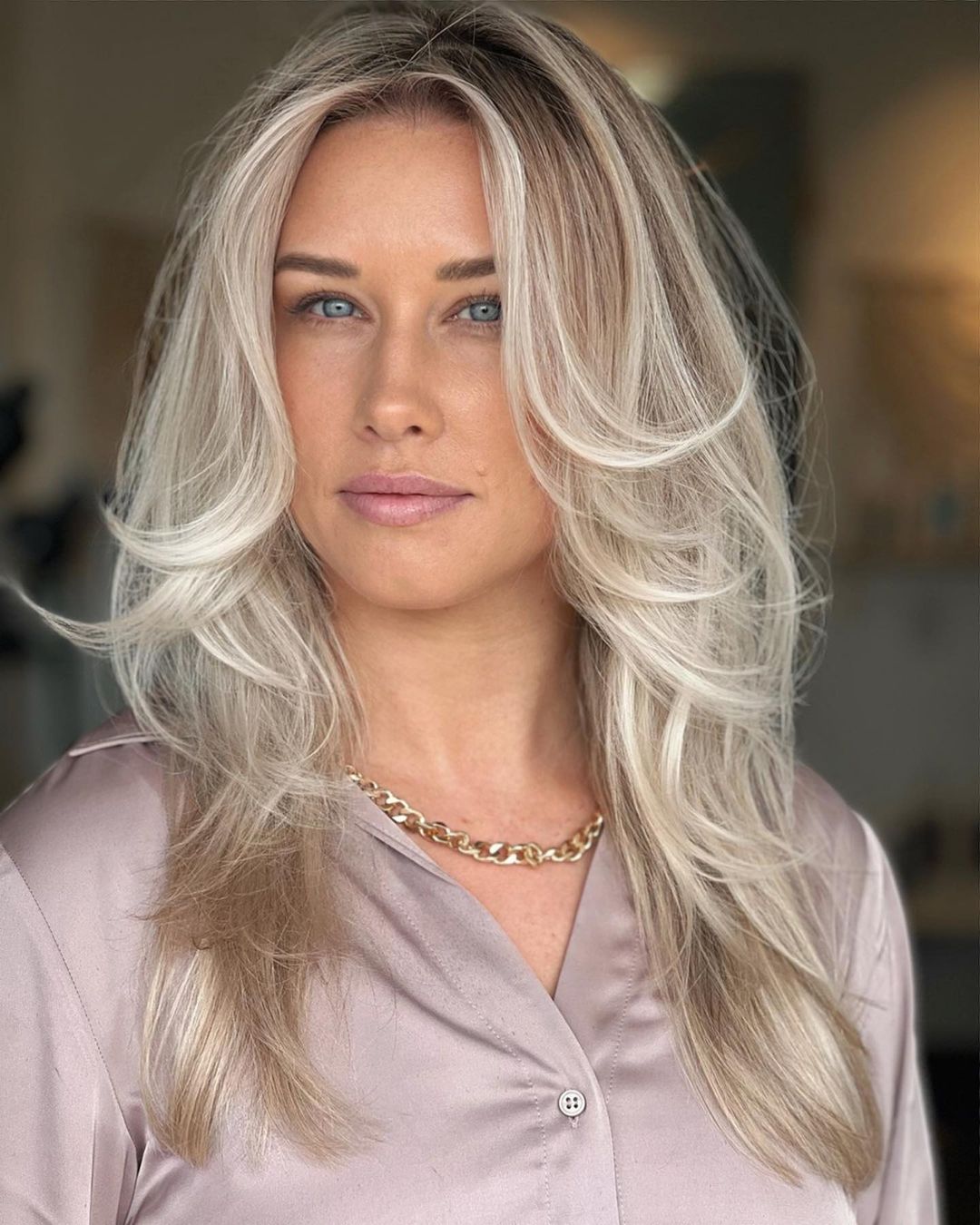 Elegant Pearl Blonde Hair Color