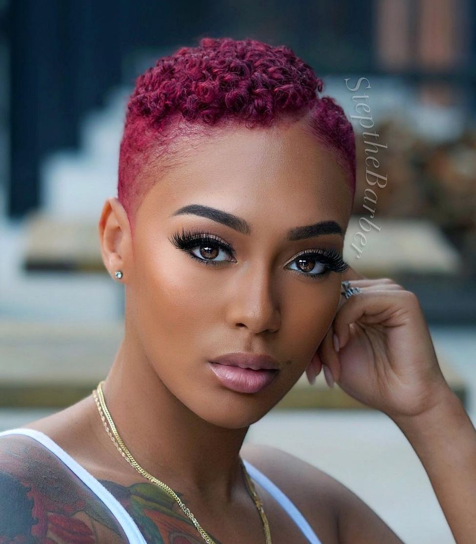 Undercut Bright Burgundy TWA