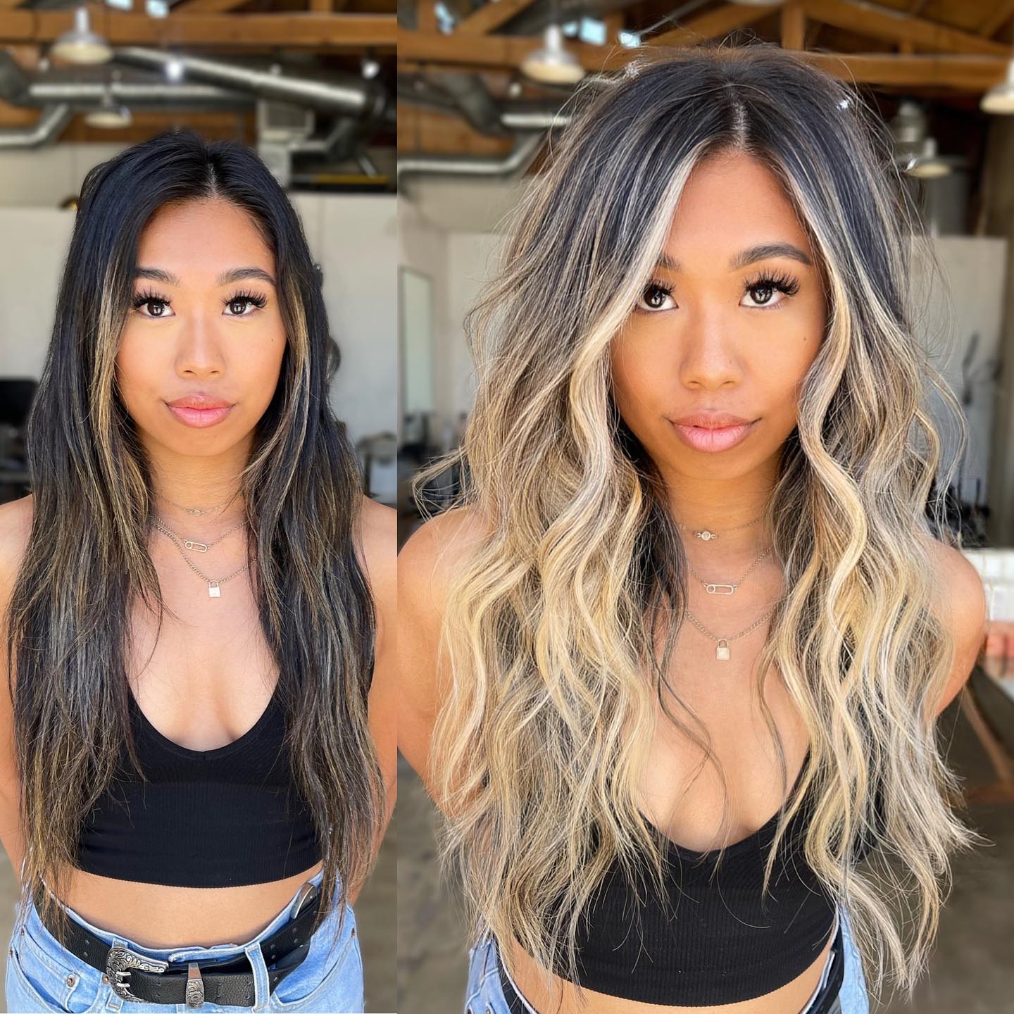 Amazing Blonde Highlights for Black Hair