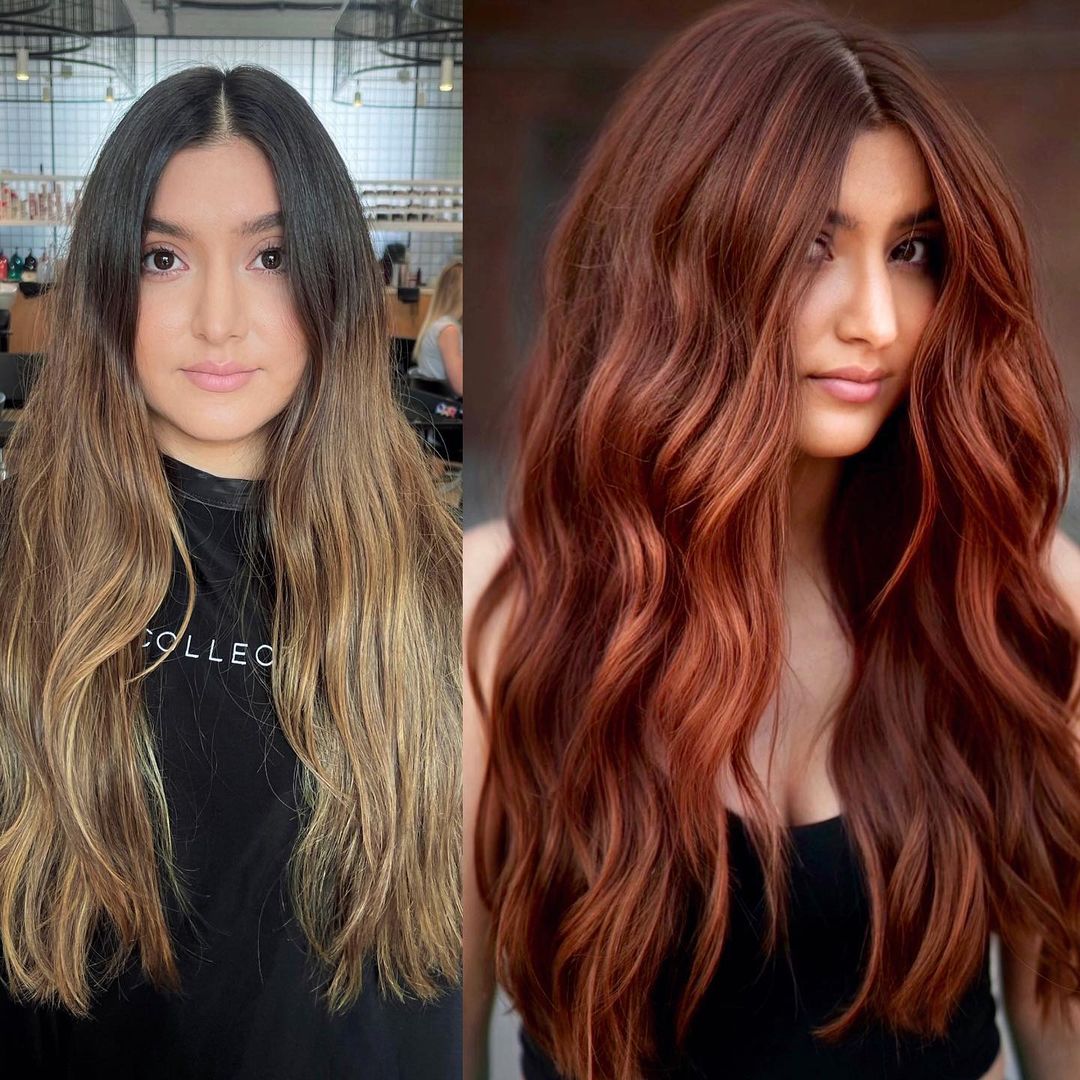 Bronde-to-Auburn Makeover