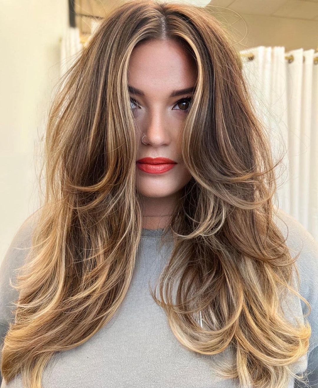 Warm Blonde Highlights and Brown Lowlights