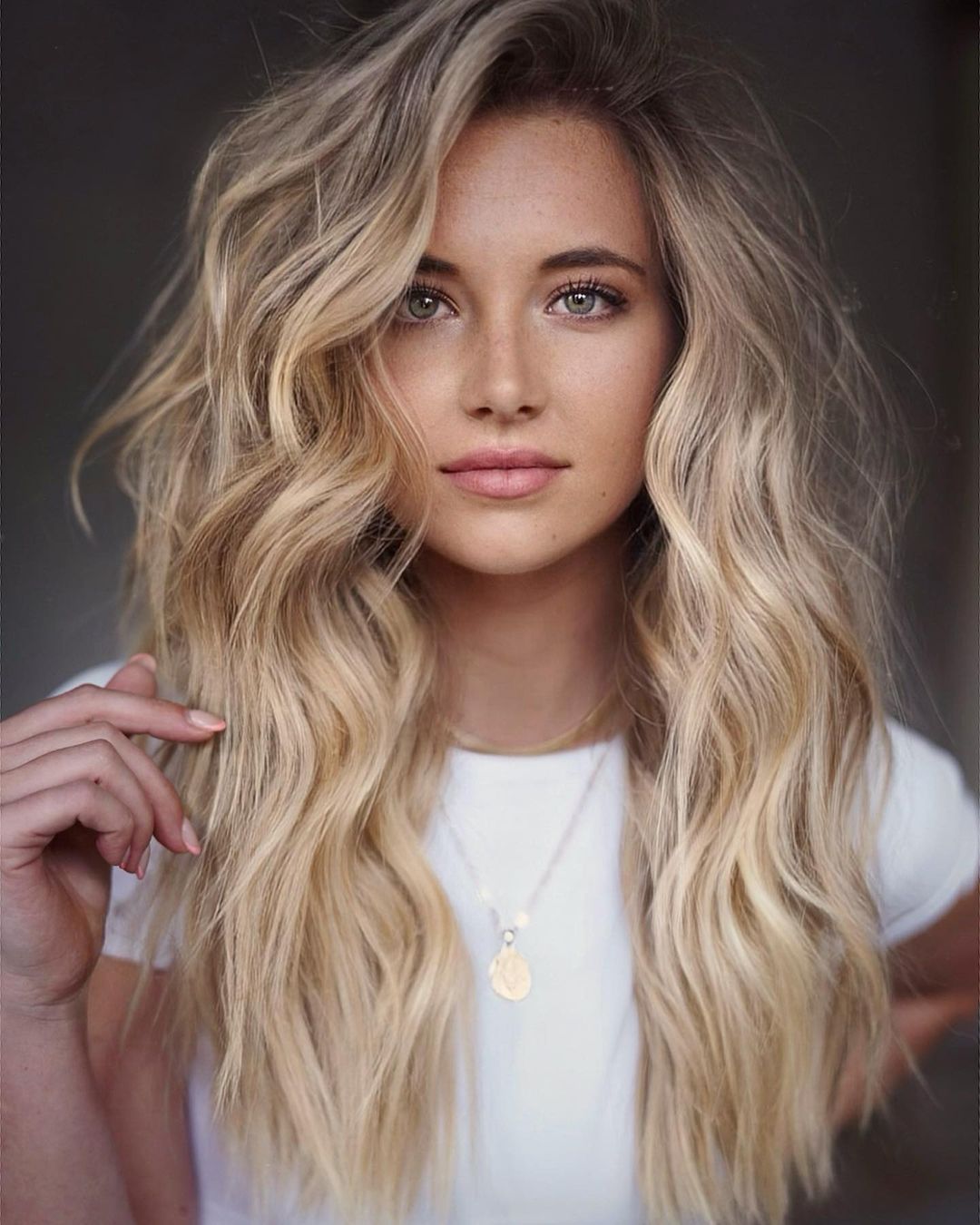 Golden Sandy Blonde Hair with Beach Waves